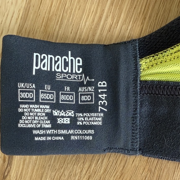 Panache Vibrant Sports Bra - Teal, Coral, Yellow - Picture 3 of 4